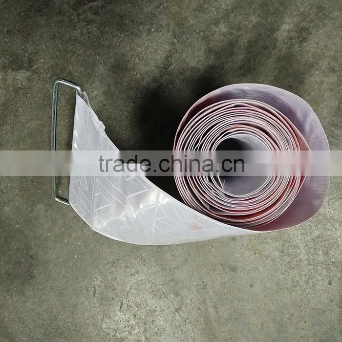wide reflective tape with metal button with arrow shape