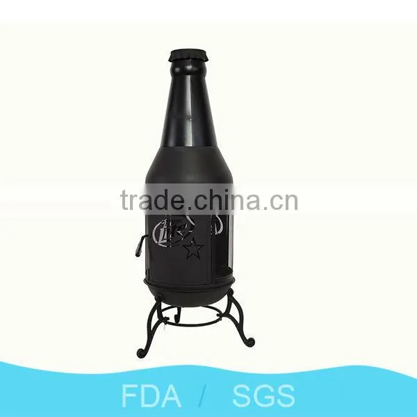 NengFeng hot selling fire pit with chimney large heavy fire pit garden fire pit wood burning fire pit