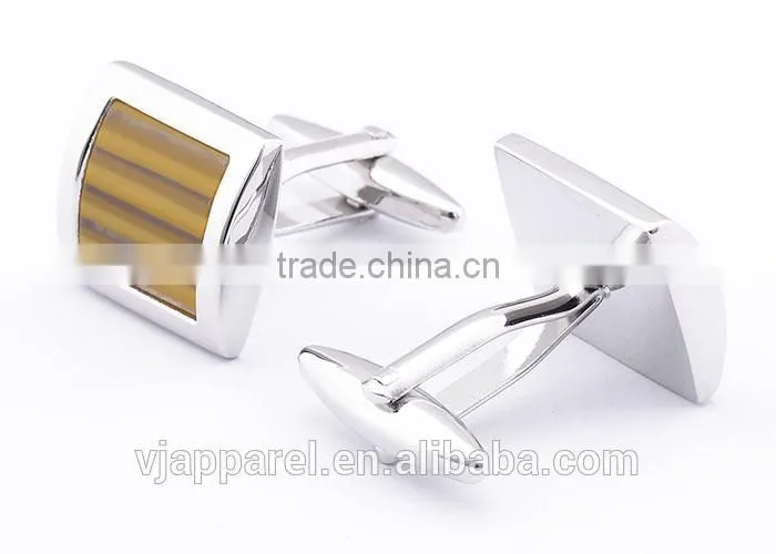 Rectangle Shaped Cufflinks With Grooves
