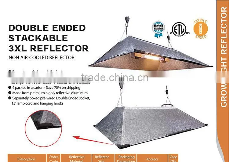Industry Honest Supplier Medium or 3XL Size 250w 400w 600w 1000w Grow Light Reflector