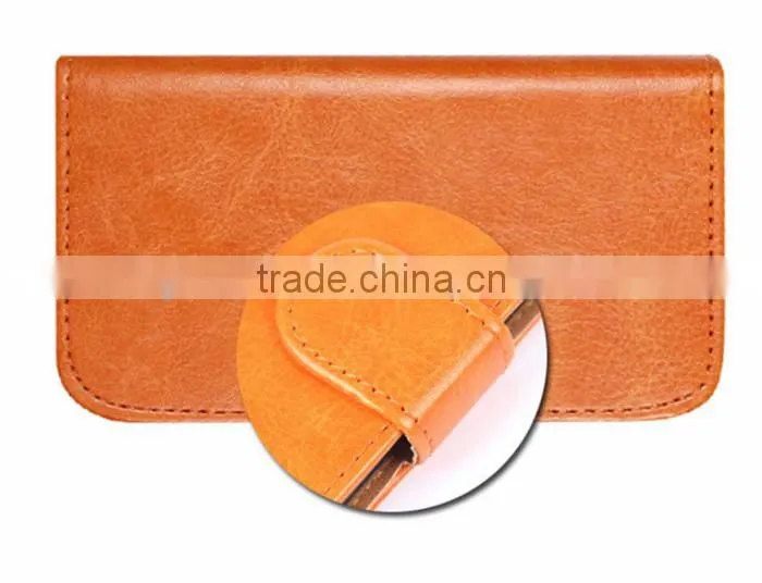 Hot selling high class PU leather phone case with stand in Dongguan