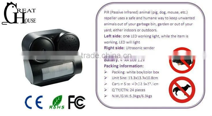 GH-191 PIR ultrasonic mouse repeller in pest control