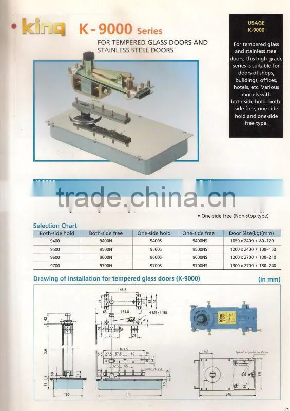 Korea Top quality floor hinge (floor spring)