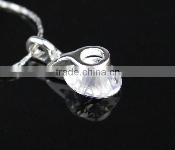 18K zircon flashing necklace