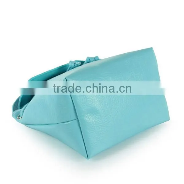 PU with eyelet string cosmetic bag