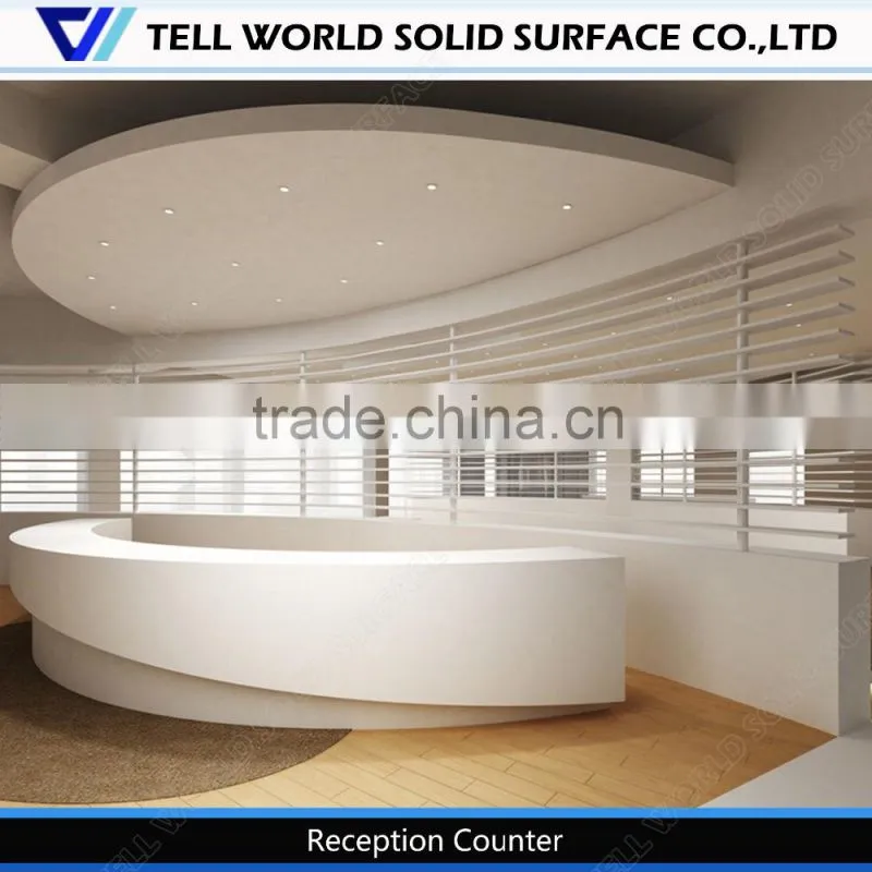 High glossy white stand desk/reception counter pictures/reception desk