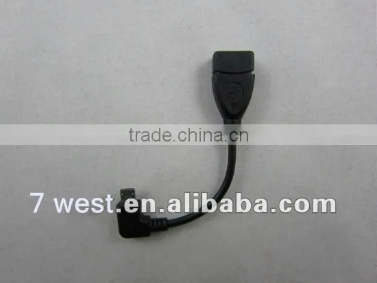 L Angle Micro B USB OTG Data Cable for Samsung Galaxy SII S2 i9100