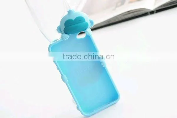 The high quality custom design new fashion animal shaped silicone mobile phone case