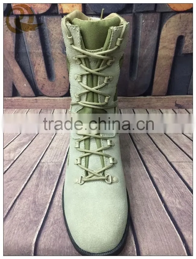 Wholesale Leather rubber sole fashion military combat army tactical boots