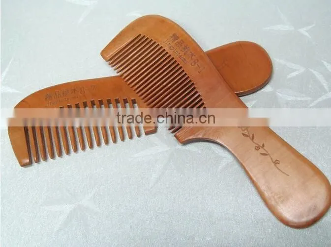 Hottest keep healthy personalized wide tooth natural wooden hair brush comb