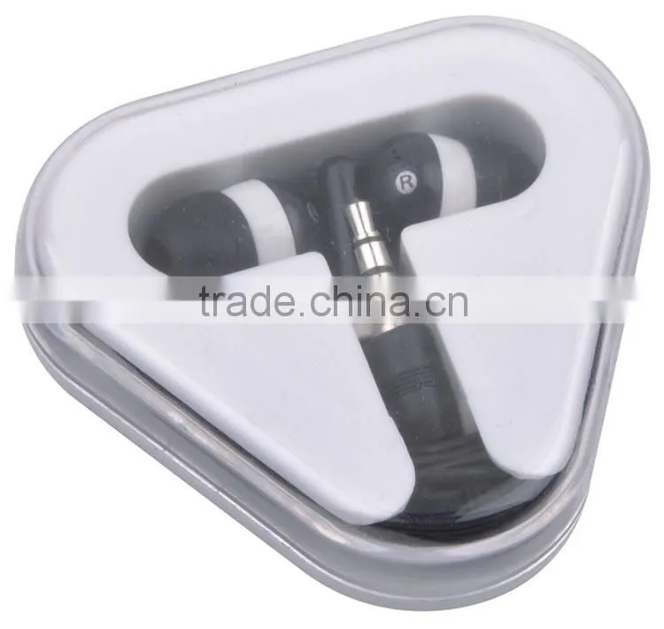Cheap Promotional Earphone With Triangle Box