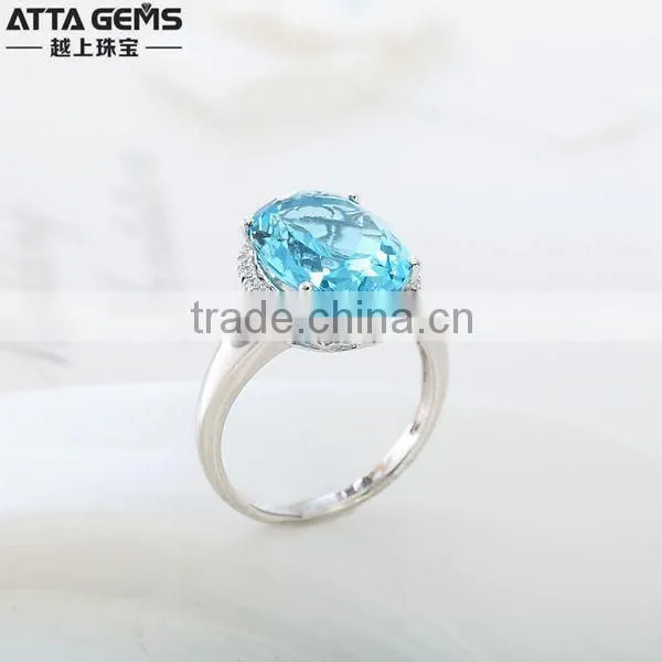 Fashion style designs large oval gemstone ring