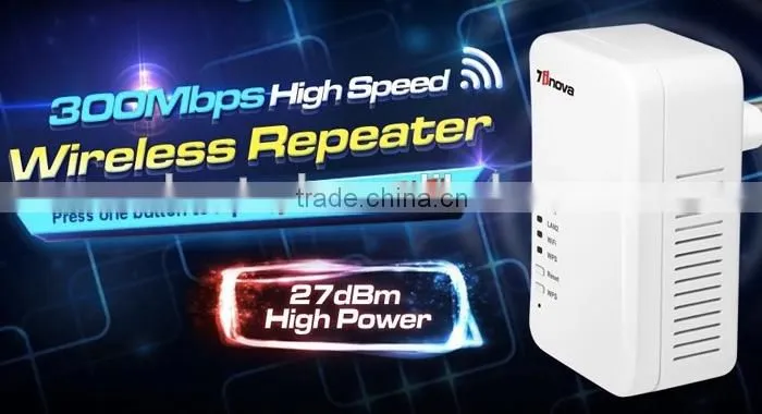Wallmount 2.4G 27dBm High Power 300M 11N Wireless WiFi Repeater EU/US/AU/UK Power Adapter