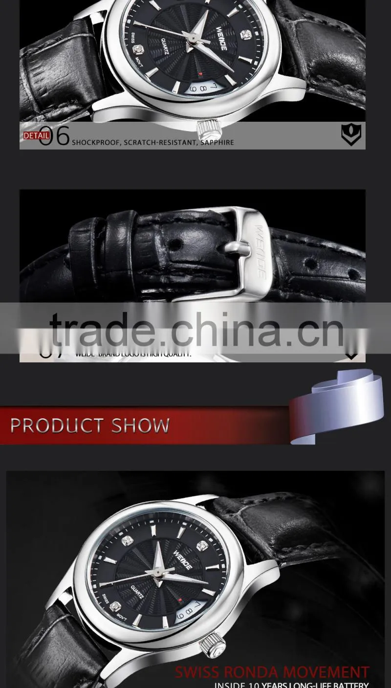 WEIDE dive watch Genuine Leather Strap Watches Women Dress expensive Watches champion watches manufacturers WG93006