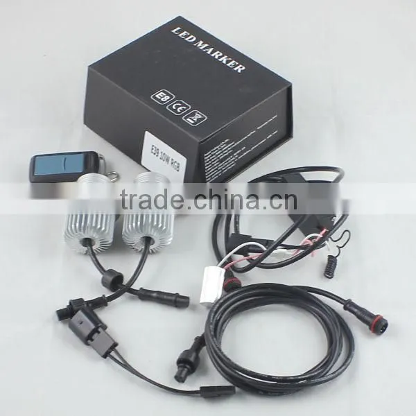 Discoloration RGB LED angel eyes for BMW E39 LED headlight halo ring bulbs for BMW E39 E53 E60 E61 E63 E64 E65 E66 E87