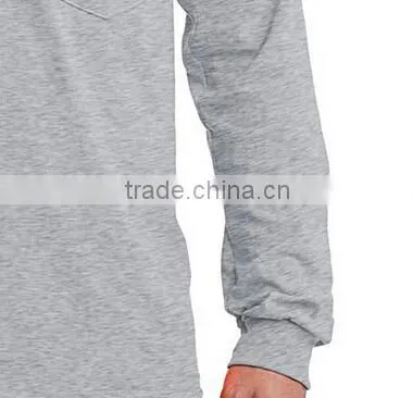 men's pocket design casual bulk long sleeve t-shirts
