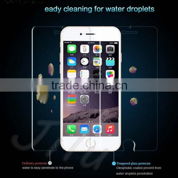 9h hardness tempered glass screen protector for iphone 0.33MM tempered