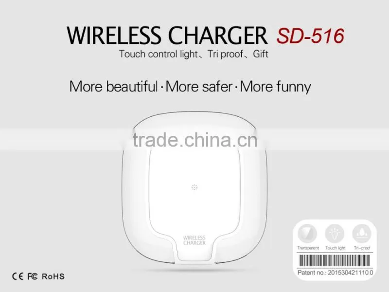 For Apple Wireless Charger SHINEDA Amazon FBA Service New 5V 2A Universal Qi Standard Wireless Charger for Samsung,For Iphone