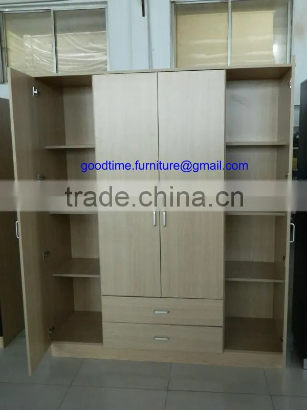 MDF board wardrobe with four door