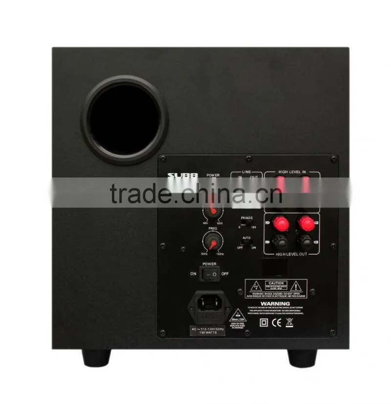 10 inch 100 watt 4 ohm Powered Subwoofer for Home Audio Subwoofers and Sound Systems