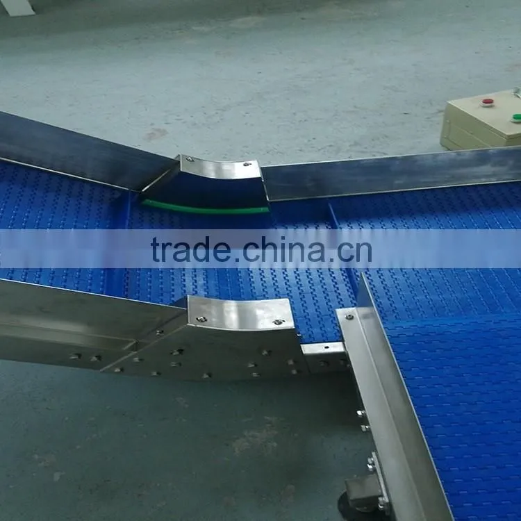 plastic inclinding belts conveyor systemfor package machines