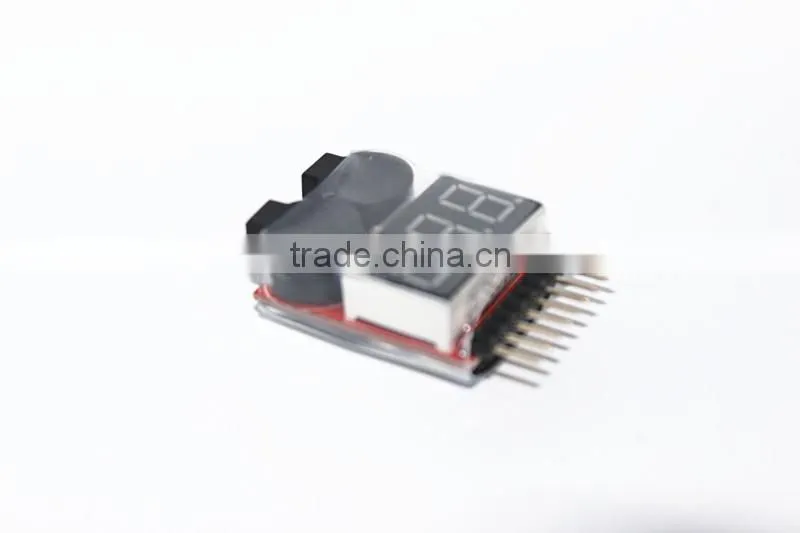 Low Voltage airplane Battery alarm Buzzer Alarm 1-8S Lipo/Li-ion/Fe Battery Voltage 2 in 1 Tester