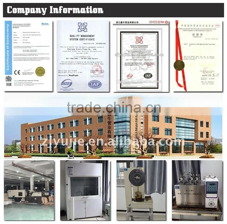 polypropylene CE Certification pipe PN1.6Mpa