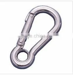 Stainless Steel Spring Snap Hook with Eyelet 304 / 316