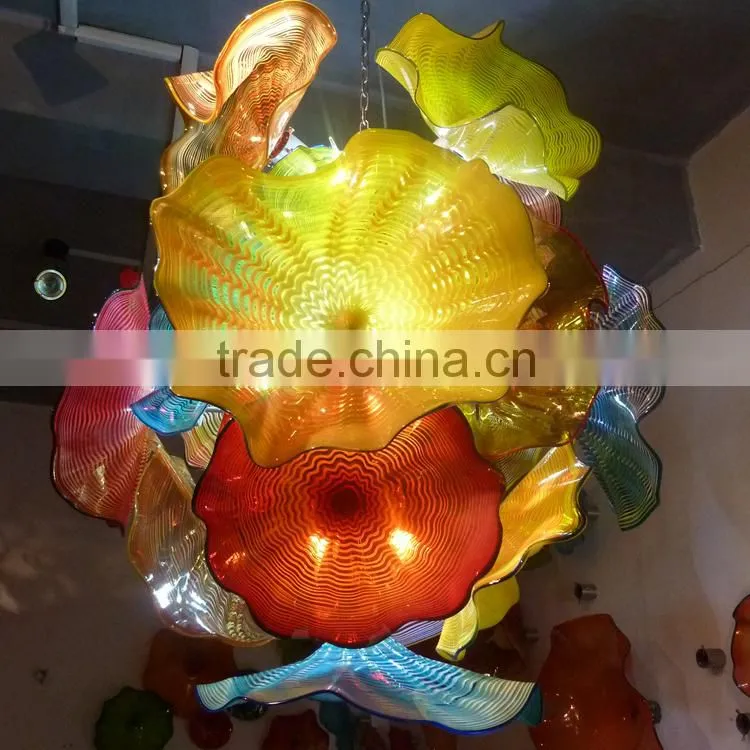 hand blown glass chandelier decoration XO-20150618 Modern glass chandelier from famous Chinese glass artist Mr Ou LianHua