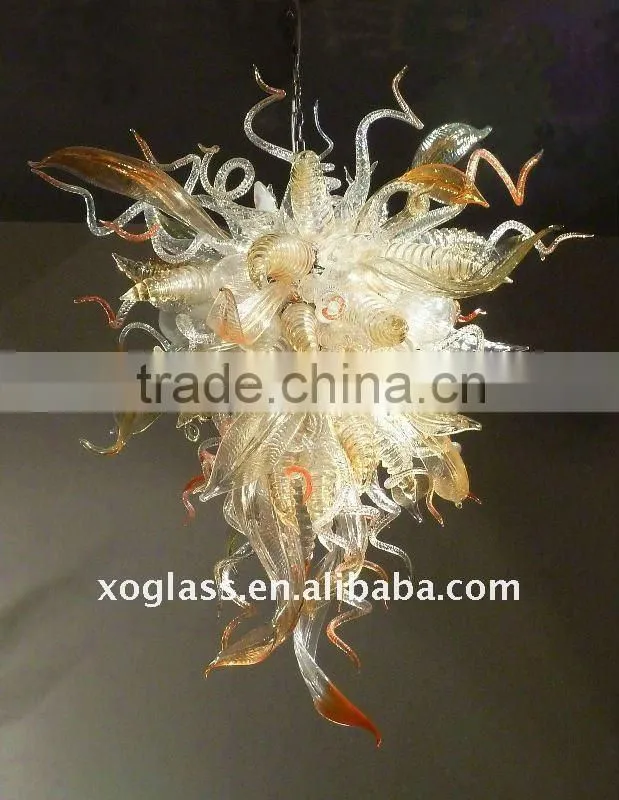 Handmade Blown Muticolor Art Stained Glass Chandelier lights for dining room with UL/CE