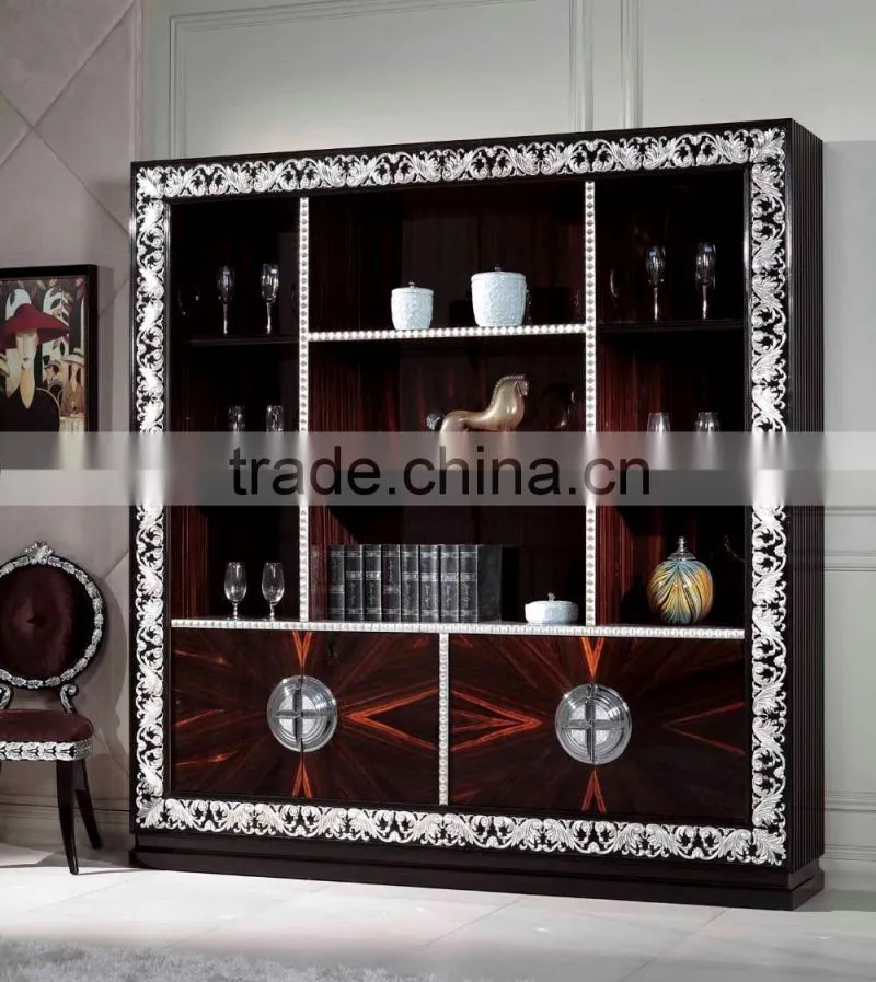 living room furniture frech stlye furniture wooden desktop bookcase for sale