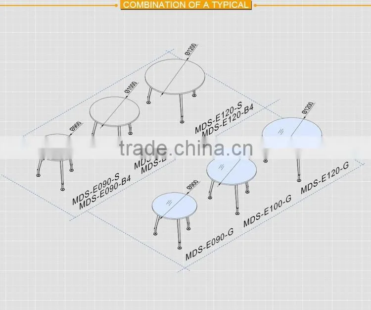 MDS Melamine Faced Chipboard PVC Edge Office Table Accessories