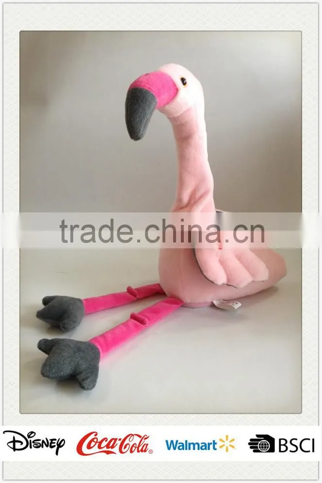 Animated Plush Toy Pink Flamingo Decorations