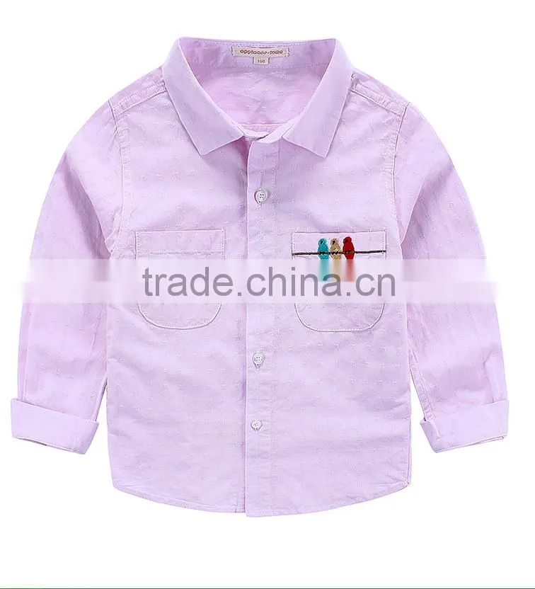 The boy embroidery wholesale cartoon cotton long sleeve shirt