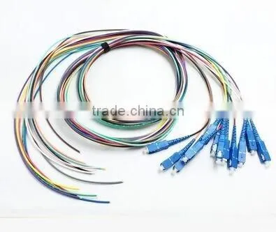 China Supply High Quality SC UPC 12 Cores fan-out Fiber Optical Pigtail