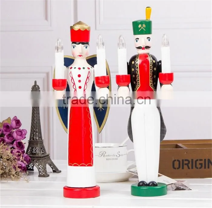 High quality large nutcracker table lamp,festivel decoration nutcracker light,wooden nutcracker lamp with electric