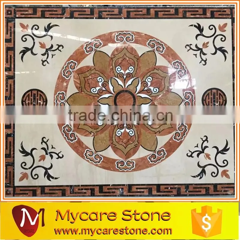 Popular design marble pattern water jet marble design