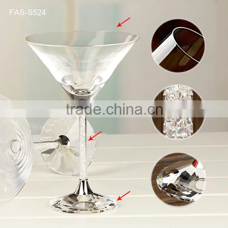 275 ml Lead-free Crystal Vodka Glass / Diamond Cocktail Glass / Martini Glass