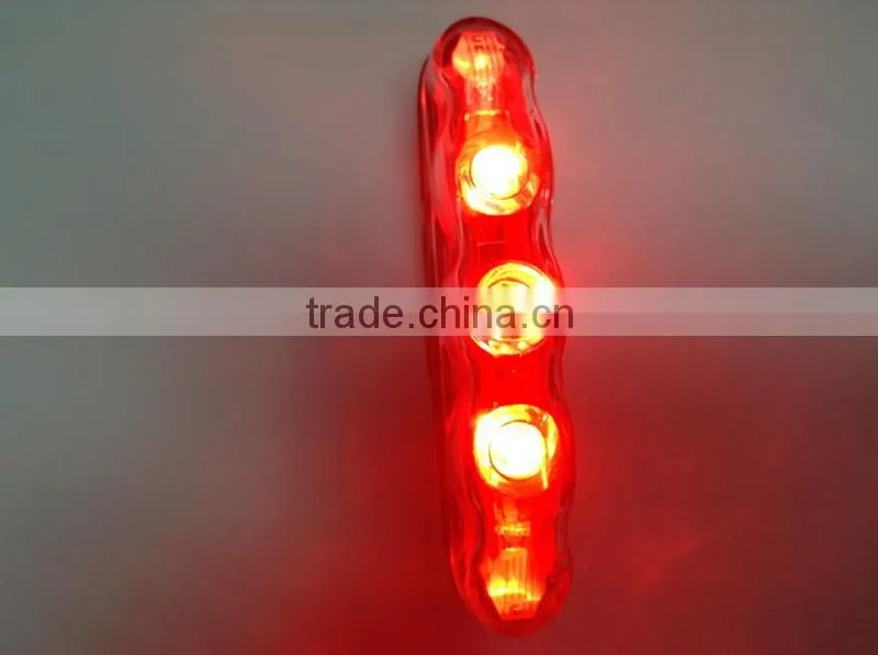 Factory new style well nice 5 led adjustable red led tail bike light
