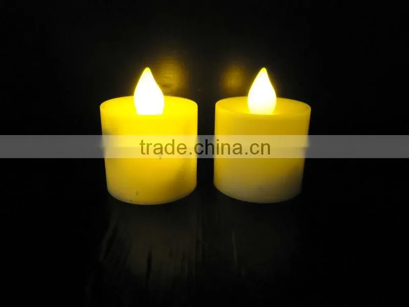 ABS material yellow colour led candle light,led novelty candle,led tea light