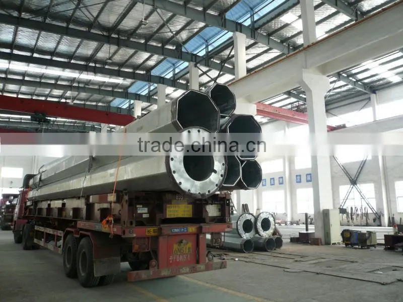 Steel galvanized microwave communications pole