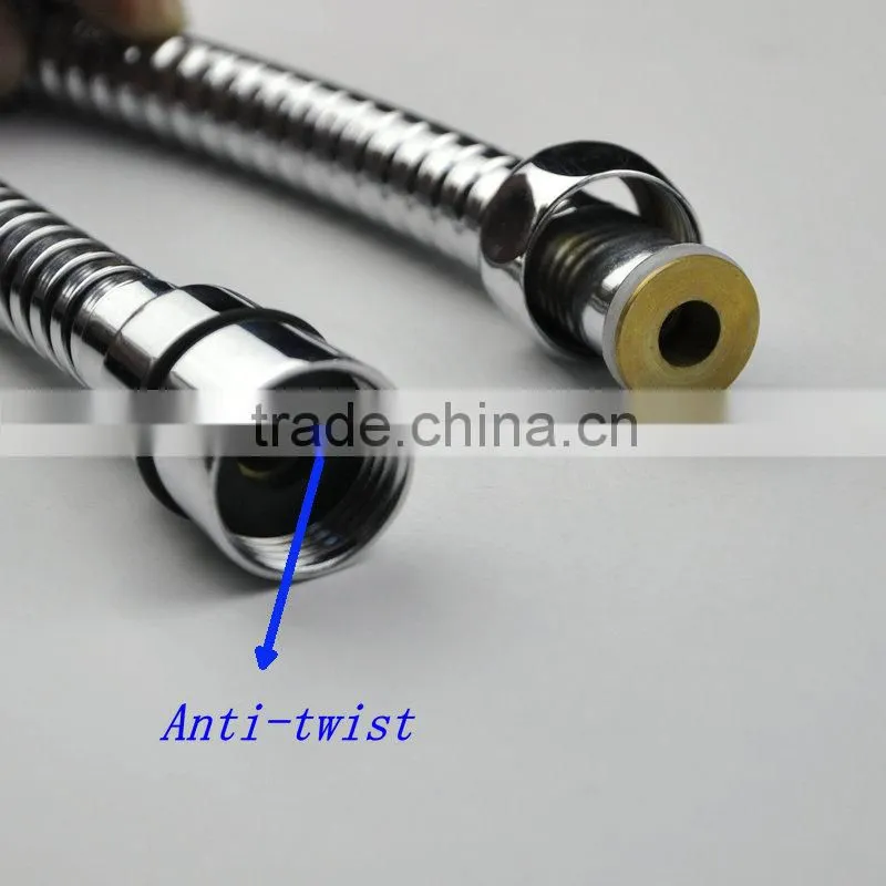 High quality stainless steel double locks anti-twist shower hose