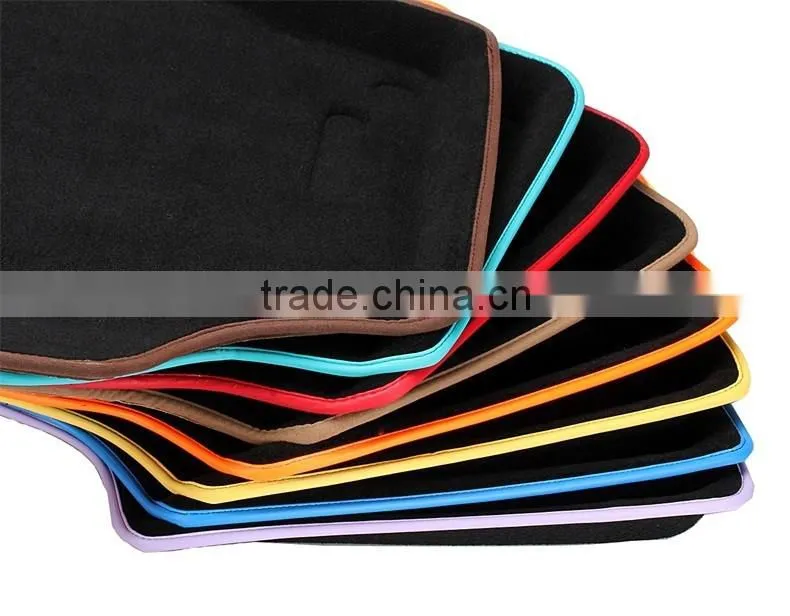 Universal 3d comfortable car mats with colorful edge