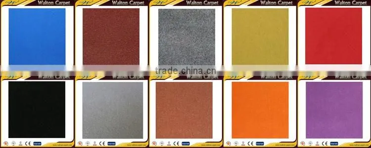 Plain nonwoven durable needle punched polyester showroom carpet