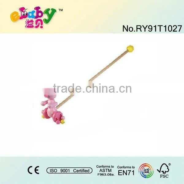 wooden deer push along toy