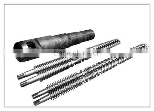High productivity twin screw and barrel /conical twin screw and cylinder for extrusion line