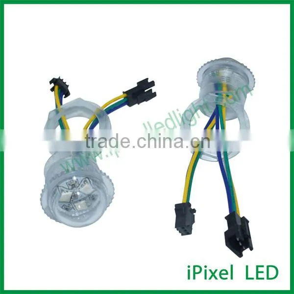 iPixel LED 50mm high lumen ws2801rgb led pixel round ball string in holiday lighting