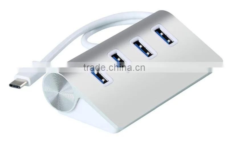 High Performance 4 port usb type-c hub, type c change to 4 port 3.0 usb hub
