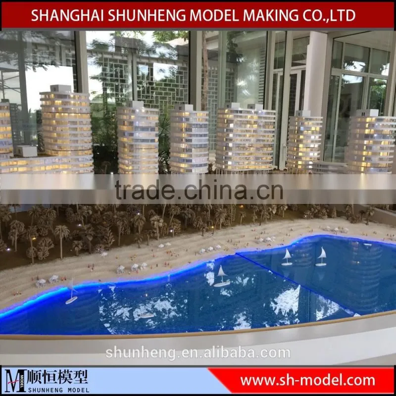 high quality customize handmade scale architectural model with custom wooden base