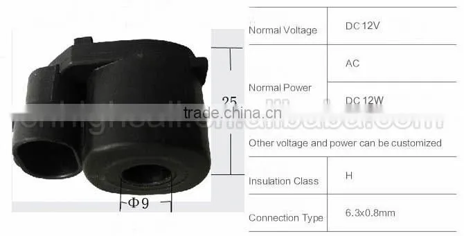 Red Black CNG Solenoid Valve Coil 12V